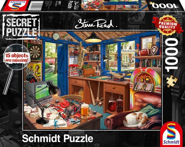 Vaters Werkstatt- Anzahl Teile: 1000, Maße (B/H): 69,5 x 49,5 cm, Puzzle, Premium Quality, Secret Puzzle, 15 objects are missing!