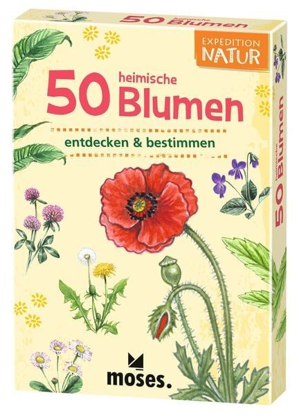 Moses Verlag Kartenset - 50 HEIMISCHE BLUMEN - entdecken & bestimmen