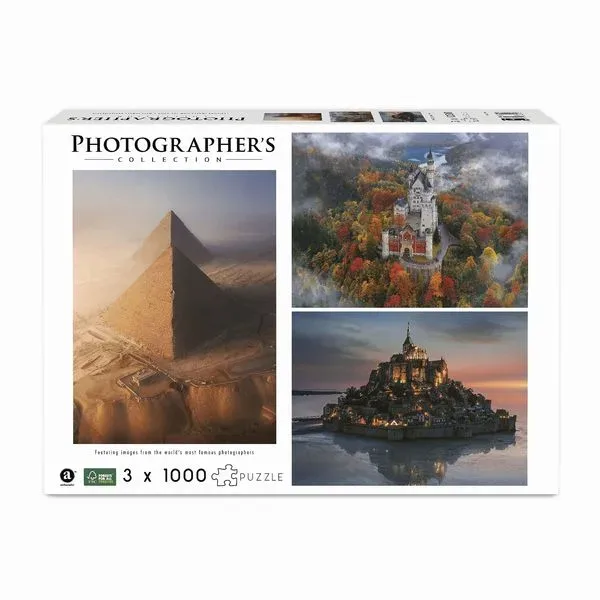 Merchant Ambassador - Puzzle Historische Stätten, 3 x 1000 Teile, Multicolor