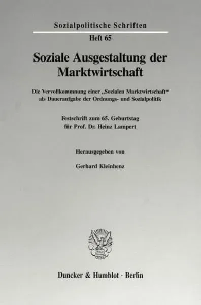 Soziale Ausgestaltung der Marktwirtschaft.