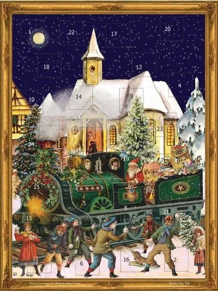 SELLMER Adventskalender RS765 Weihnachtszug 26,5x35cm