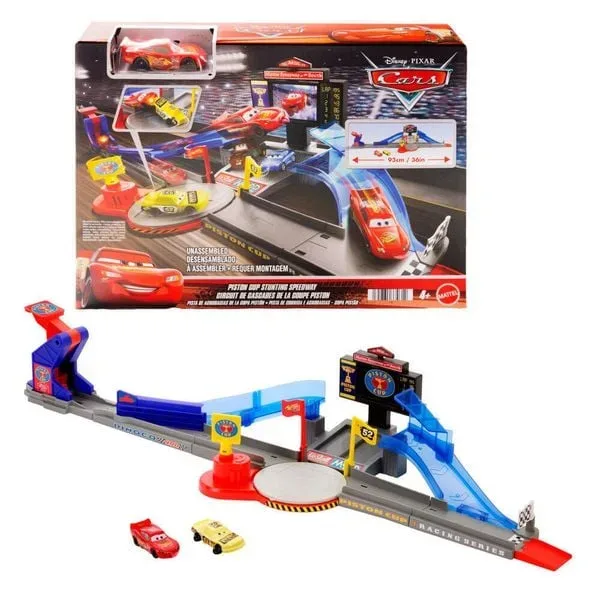 Mattel - Disney Pixar Cars 2-in-1 Piston Cup, Multicolor