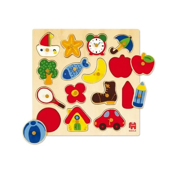 Goula Holzpuzzle: Silhouetten,