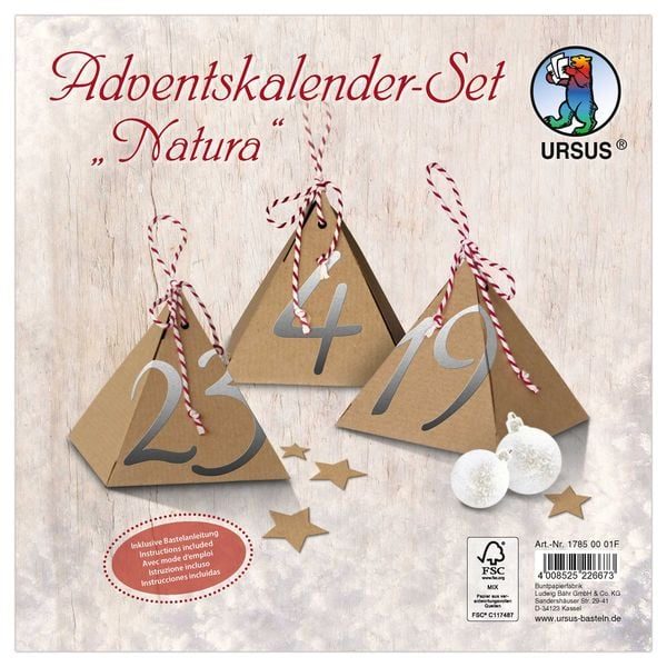 URSUS Adventskalender Set Natura, Motive
