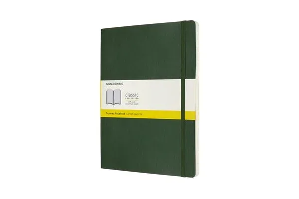 MOLESKINE Notizbuch XL SC 25x19cm 600073 kariert, myrtengr&uuml;n, 192 S.