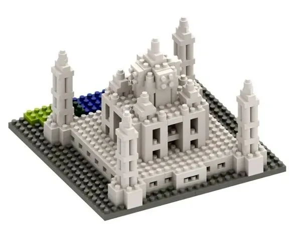 BRIXIES Bausteinmodell Taj Mahal aus 475 Bausteinen