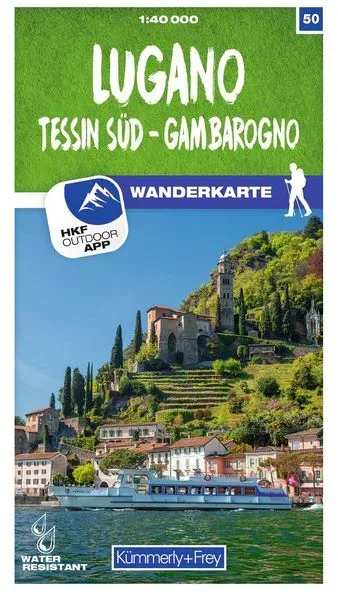 Lugano - Sottoceneri - Gambarogno 50 Wanderkarte