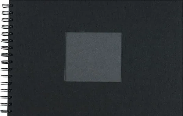 Fotoalbum mit Spiralbindung 24x17cm schwarz