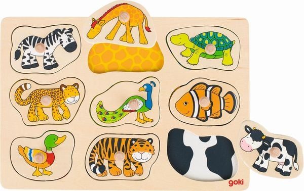 Goki Puzzle Steckpuzzle Was geh?rt zu wem?
