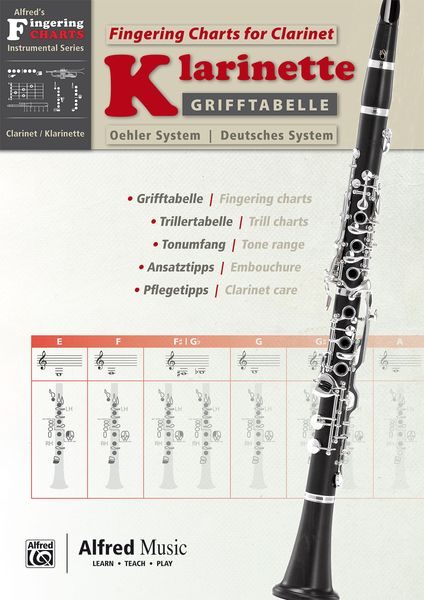 Grifftabelle Klarinette Deutsches System / Fingering Charts Bb-Clarinet Oehler System