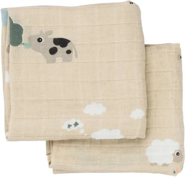 2er-Pack Mullwindeln 65x65 cm