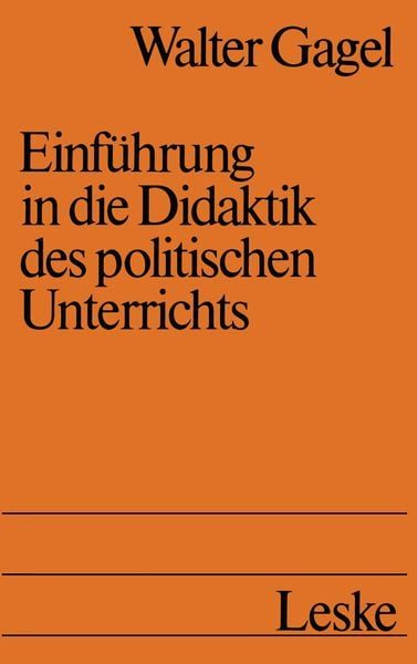 Einführung in die Didaktik des politischen Unterrichts