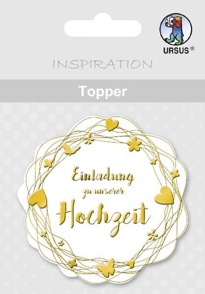 URSUS Geschenk-Topper Hochzeit Gold