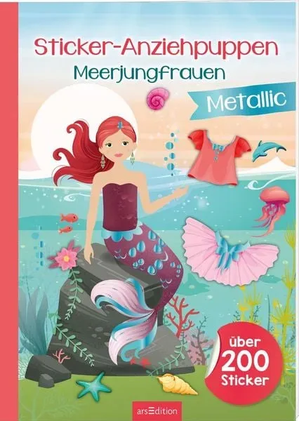 ARS EDITION - Sticker-Anziehpuppen Metallic - Meerjungfrauen