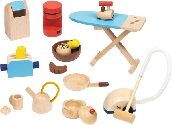 goki Puppenhauszubehör KÜCHE 19-teilig in bunt