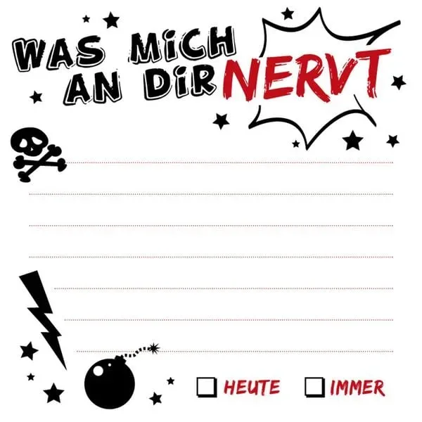 Was mich an dir nervt ? Klebezettel