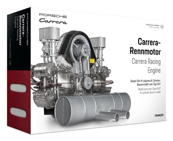 FRANZIS 300-teiliger Modell-Bausatz Porsche Carrera-Rennmotor Typ 547