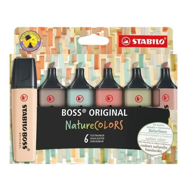 STABILO Boss Leuchtmarker Original 70/6-2-2 Nature Colors 6 Farben