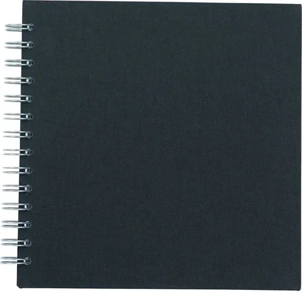 Fotoalbum mit Spiralbindung 20x20cm schwarz