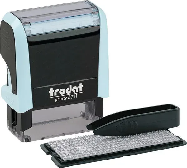 TRODAT Printy 4911 Typo 3 Zeilen Text 180853 pastellblau