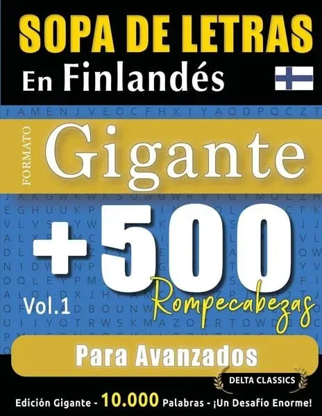 Sopa De Letras En Finlandés Formato Gigante