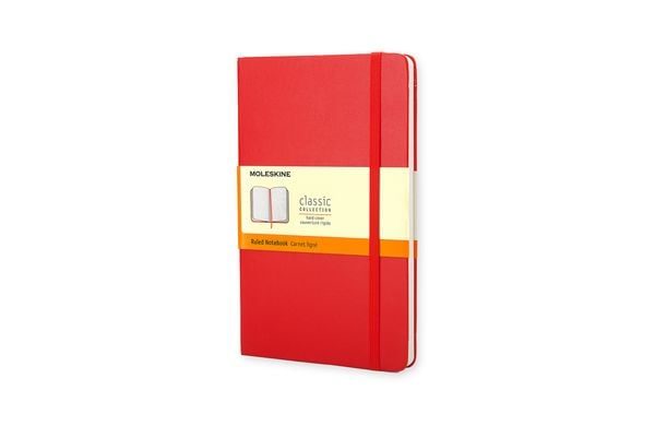 Moleskine classic, Large Size, Ruled Notebook, red