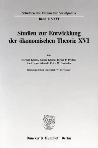 Die Umsetzung wirtschaftspolitischer Grundkonzeptionen in die kontinentaleuropäische Praxis des 19. und 20. Jahrhunderts, I. Teil.