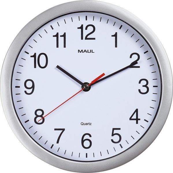 Maul Wanduhr MAULrun Silber Weiss, Uhrtyp