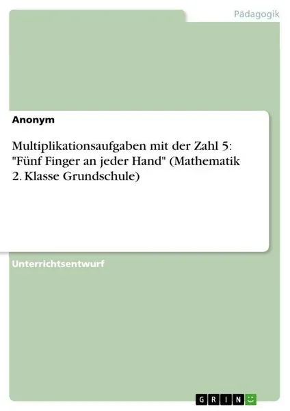 Multiplikationsaufgaben mit der Zahl 5: 