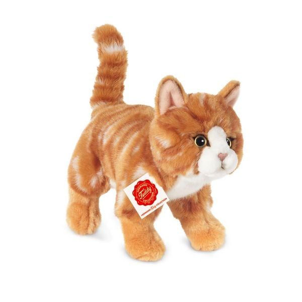 Teddy HERMANN® Katze stehend rot getigert, 20 cm