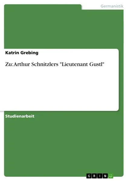 Zu: Arthur Schnitzlers 