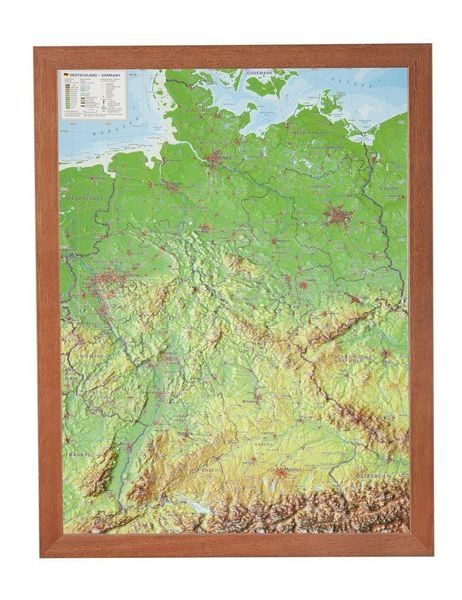 Georelief 3D Reliefkarte Deutschland