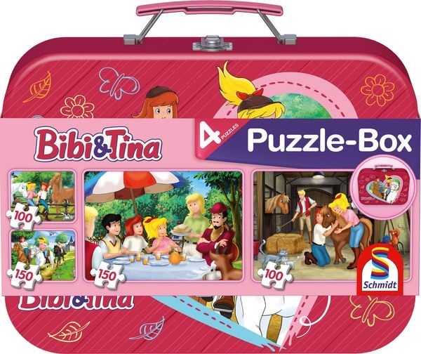 Puzzle Bibi & Tina: Puzzle-Box, Metallkoffer