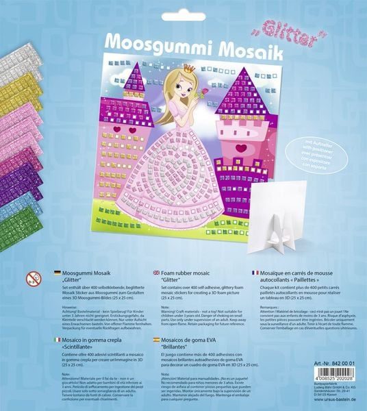 URSUS® Moosgummi Mosaik GLITTER PRINZESSIN