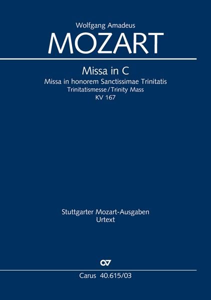 Missa C-Dur KV 167 (Trinitatis), Klavierauszug