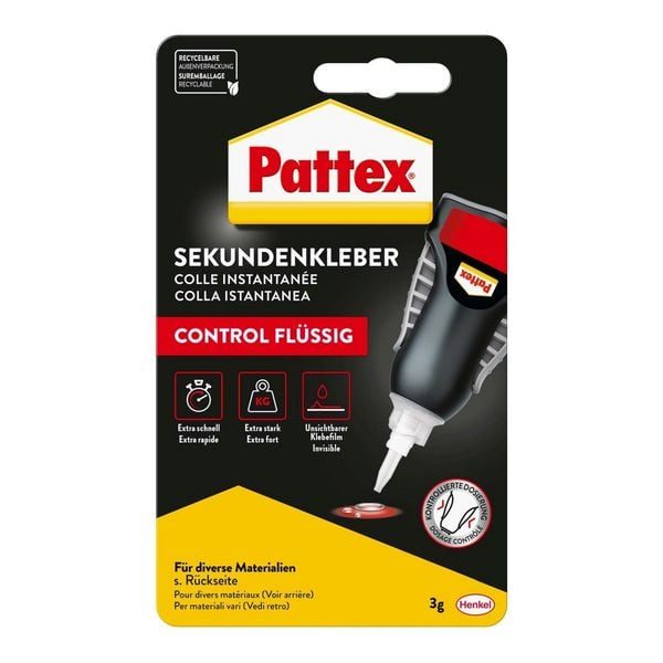 Pattex Sekundenkleber Permanent Matic Flüssig Transparent 3 g PST2C
