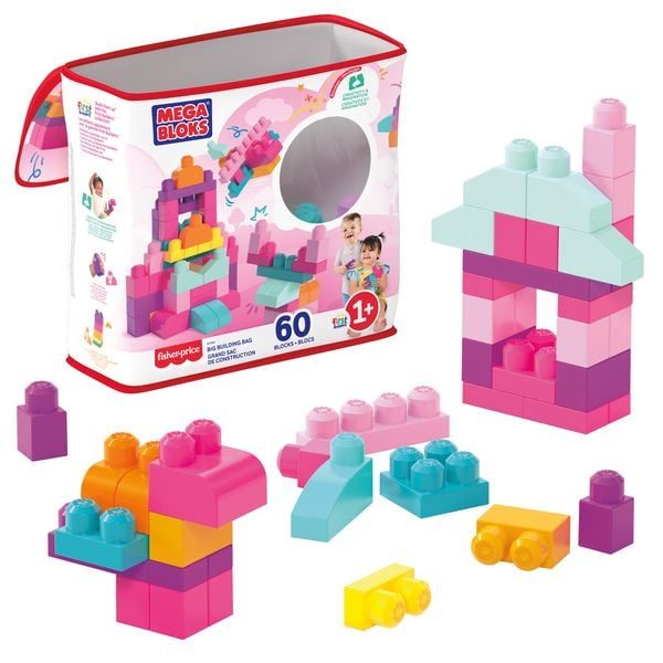 Mega Bloks Bausteinebeutel Medium 60 pink DCH54