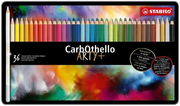 STABILO - Trockenpastellstifte im Geschenkkoffer aus Holz, 32.1X18.7X1.1CM, Sortierte Farben