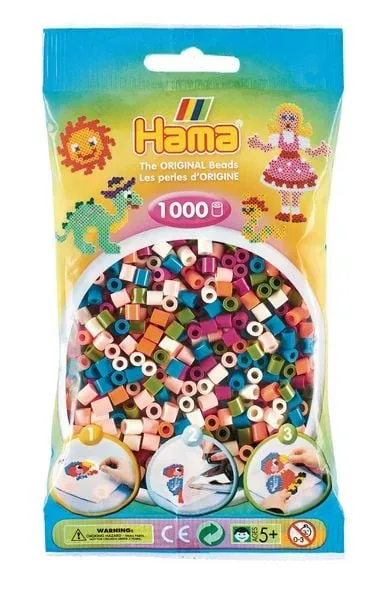 Hama Bügelperlen pastell | 1000 Stück