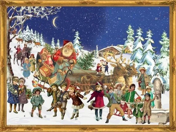 SELLMER Adventskalender RS771 Rentiere 35,5x26,5cm