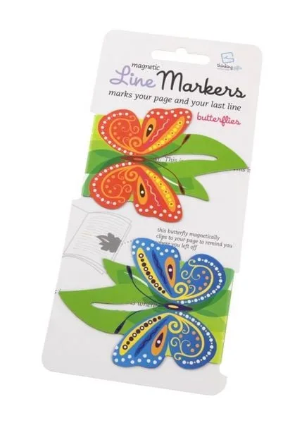 Line Markers Schmetterlinge ? Magnetische Lesezeichen 2er-Set