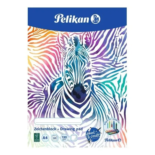 Pelikan Zeichenblock 120g/m² DIN A4, 20 Blatt, 2-fach sortiert