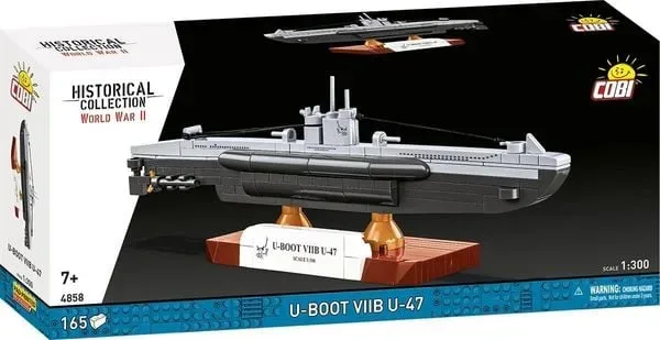 COBI Historical Collection 4858 - U-Boot VIIB U-47, WWII, Bausatz 1:300, Klemmbausteine 165 Teile