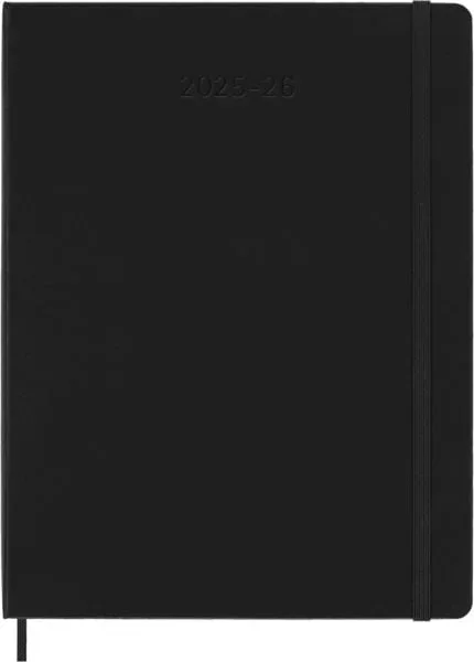 MOLESKINE Wochen-Notizkalender 25/26 DHB18WN4Y26 18M liniert HC schwarz 19x25cm