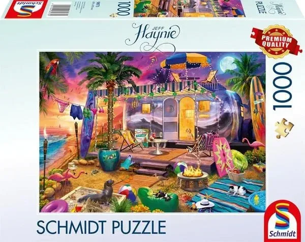 Puzzle Jeff Haynie Mit dem Wohnwagen am Meer 1000 Teile