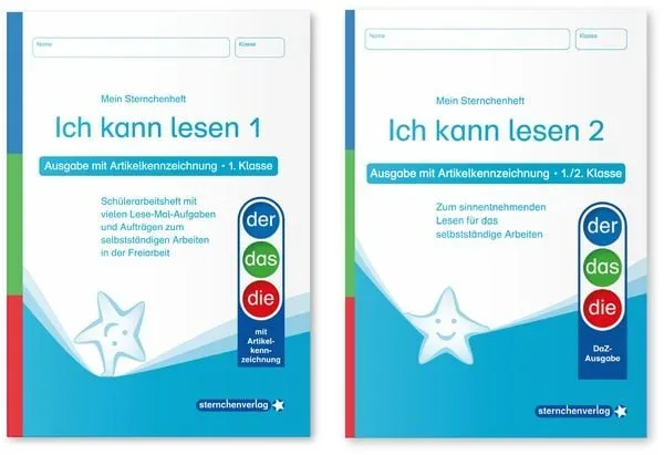Ich kann lesen 1 und 2 - Ausgabe mit Artikelkennzeichnung (DaZ) für die 1. und 2. Klasse