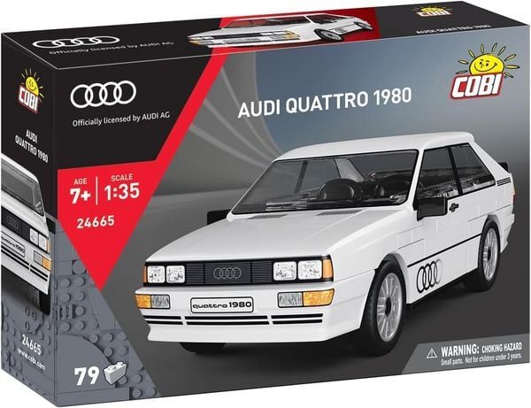 COBI 24665 - Audi Quattro 1980, weiß, 1:35, Bausatz, 79 Klemmbausteine