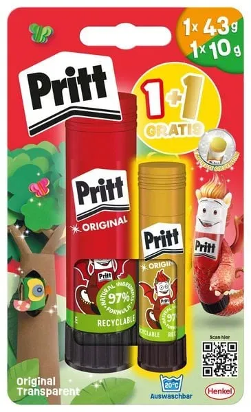 Pritt BTS Designstifte, 1×43g + 1×10 g, Blisterkarte
