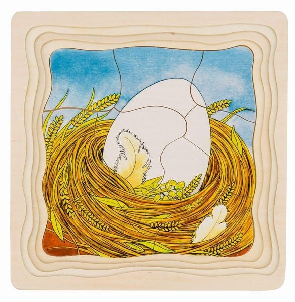 Goki Puzzle Schichtenpuzzle Das Huhn
