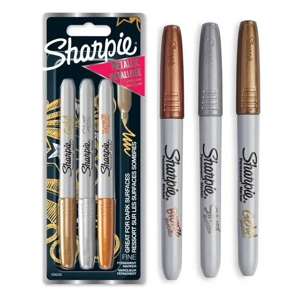 Sharpie Permanent Marker Metallic 3 Stück